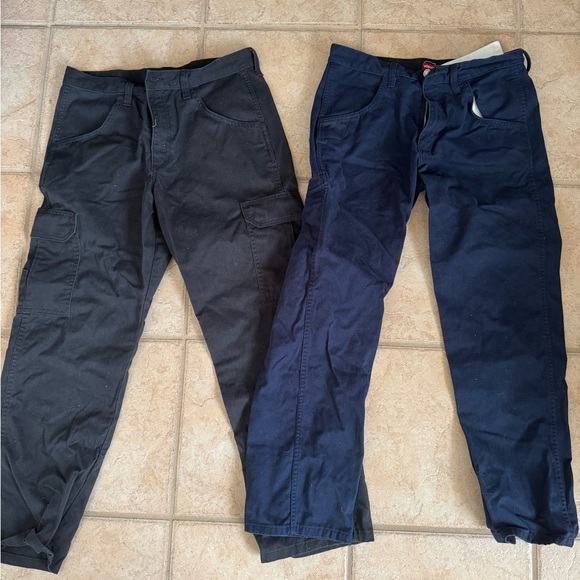 Vintage Set Lot Bundle Of Wrangler Workwear Pants Men 32x30 Cargo Utility - Picture 1 of 9